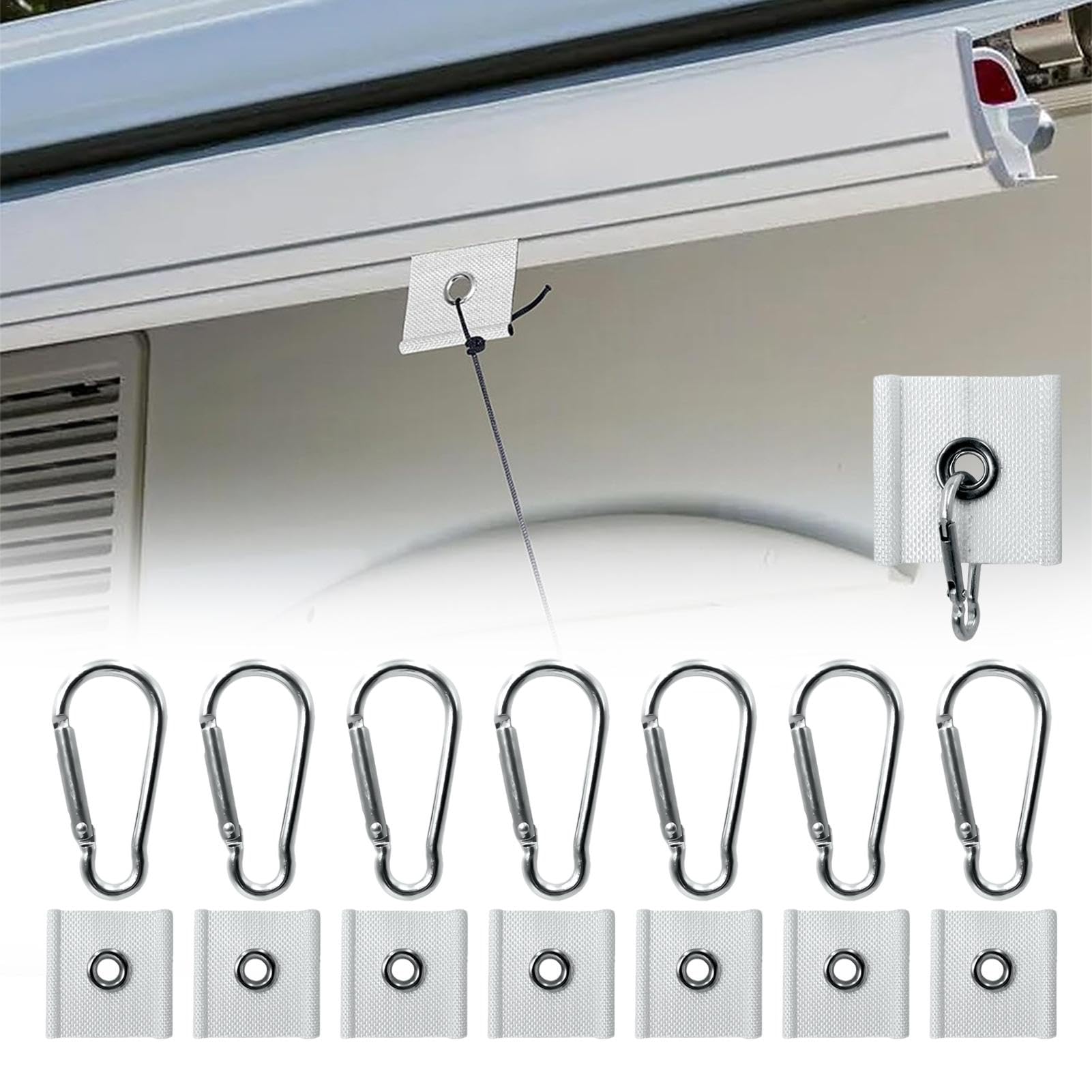 Wohnmobil-Markisen-Clips, Wohnmobil-Markisen-Haken, Robuste Markisenhaken