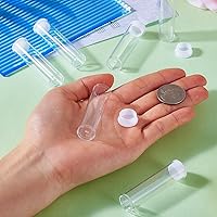 Vista 2 de Craftdady Juego de 100 tubos de almacenamiento vacíos de plástico transparente transparente pequeños con cuentas, botellas de prueba, cajas