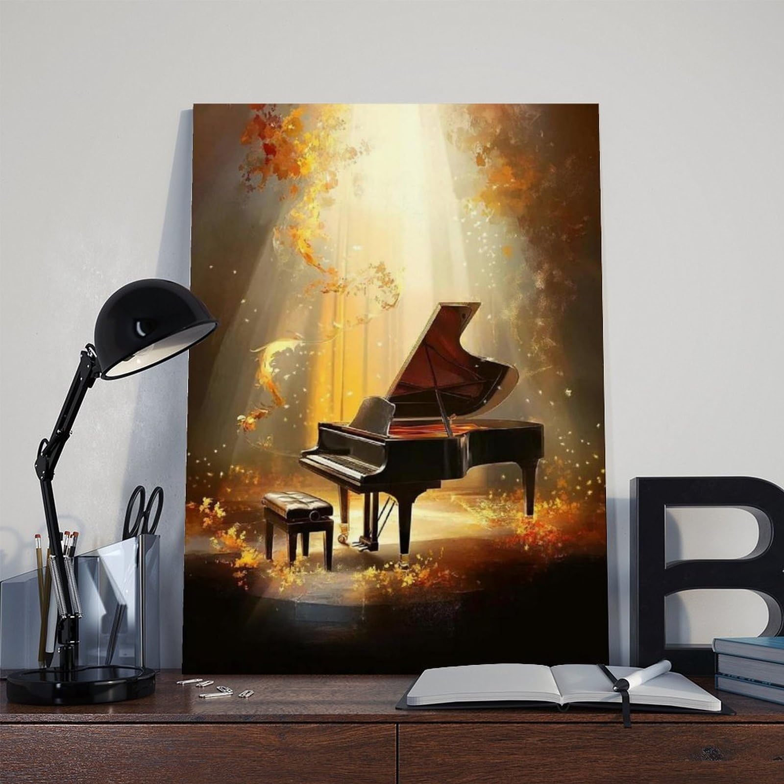 Stampa artistica da sogno, elegante decorazione per sala musicale, poster su tela, decorazione per camera da letto, ufficio, stanza, regalo, 61 cm L x 91,4 cm W