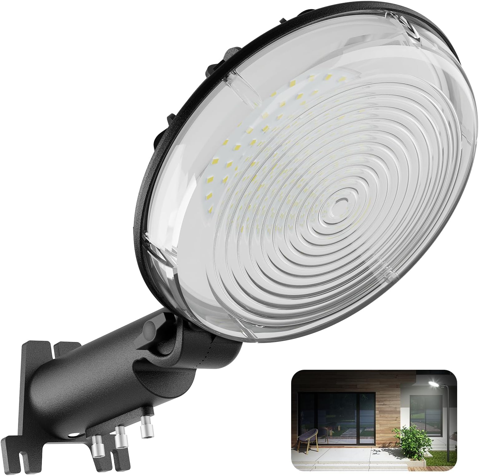 LED Barn Light, 150W Dusk to Dawn LED Outdoor Light with 20000LM 6500K Daylight, IP66 Waterproof Security Exterior Street Light with 150°Adjustable Angle, Ultra-Bright & Easy to Install