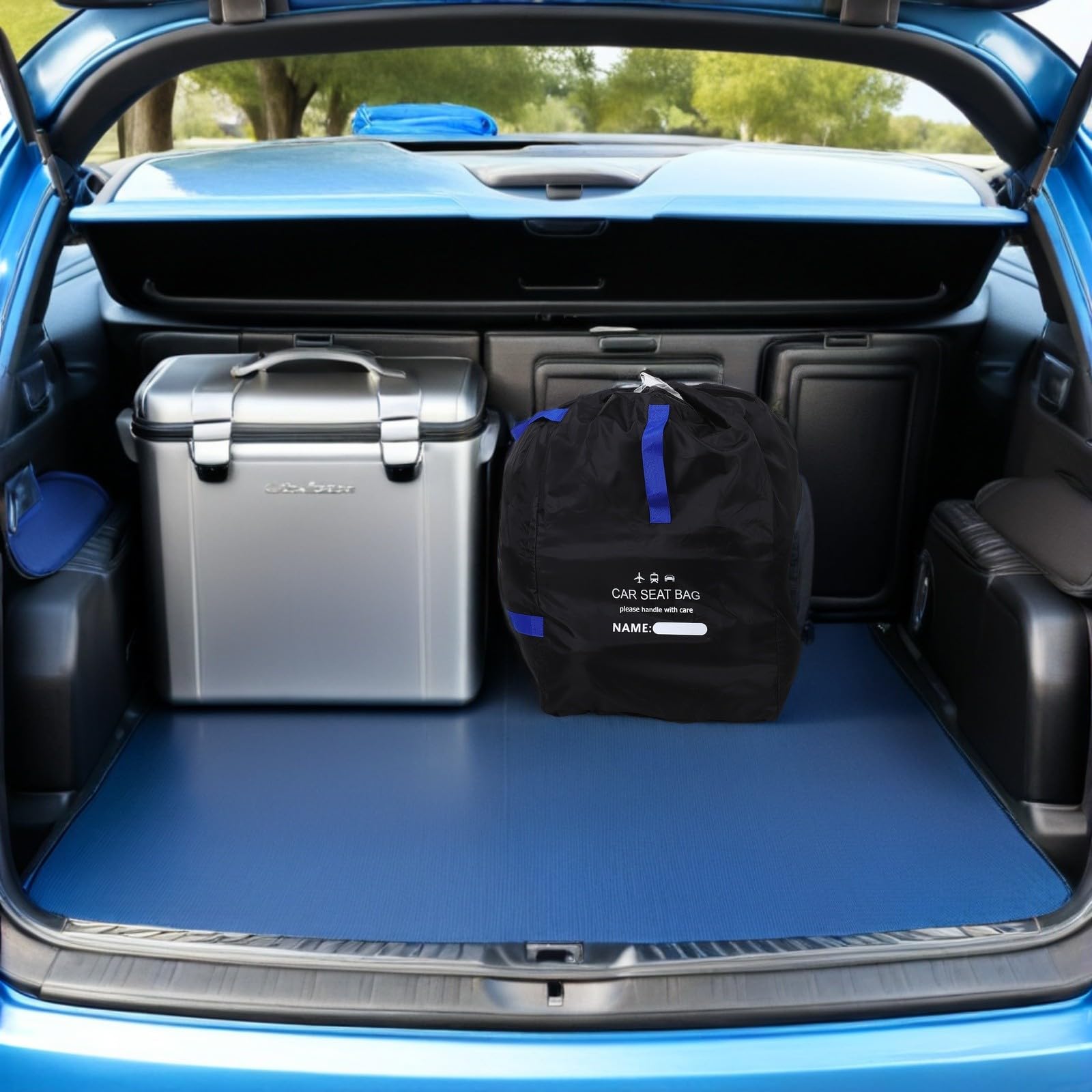 ibasenice Borsa da viaggio per seggiolino auto: borsa da stiva per il gate, custodia per seggiolino auto con tracolla e scomparto per cartellino - Accessorio essenziale per viaggi e vacanze.