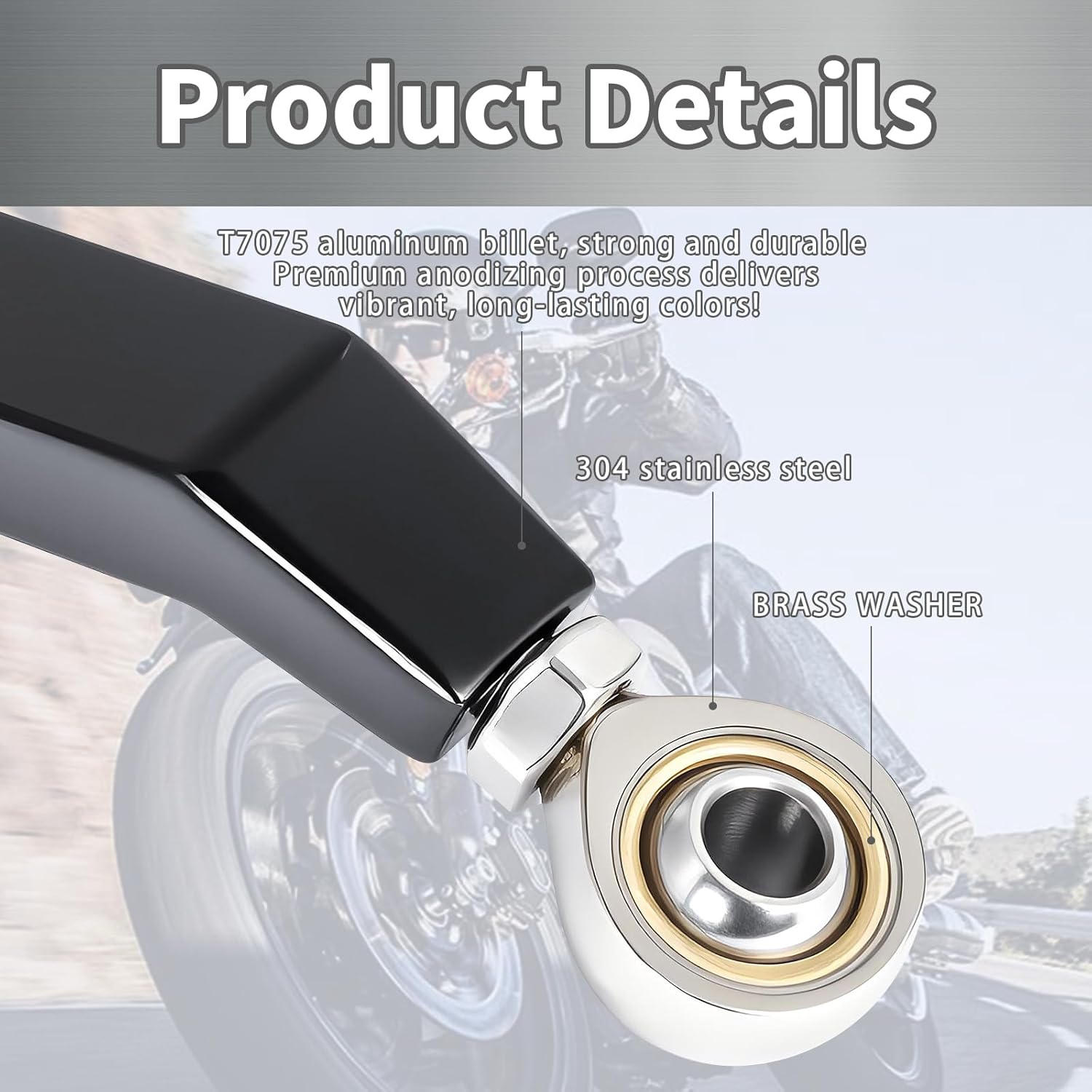 Brake Shift Lever Linkage for Harley '18-'24 M8 Softail FXBBS, FXLRS, FXLRST, FXRST, FXST with Mid-Control,Black