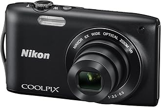 Nikon Coolpix S3300 Digital Camera - Black (16MP, 6x Optical Zoom) 2.7 inch LCD (Renewed)