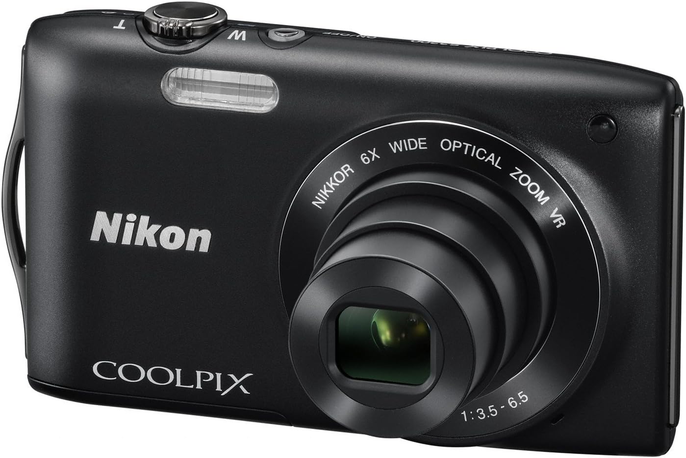 Nikon Coolpix S3300 Digital Camera - Black (16MP, 6x Optical Zoom) 2.7 inch LCD (Renewed)