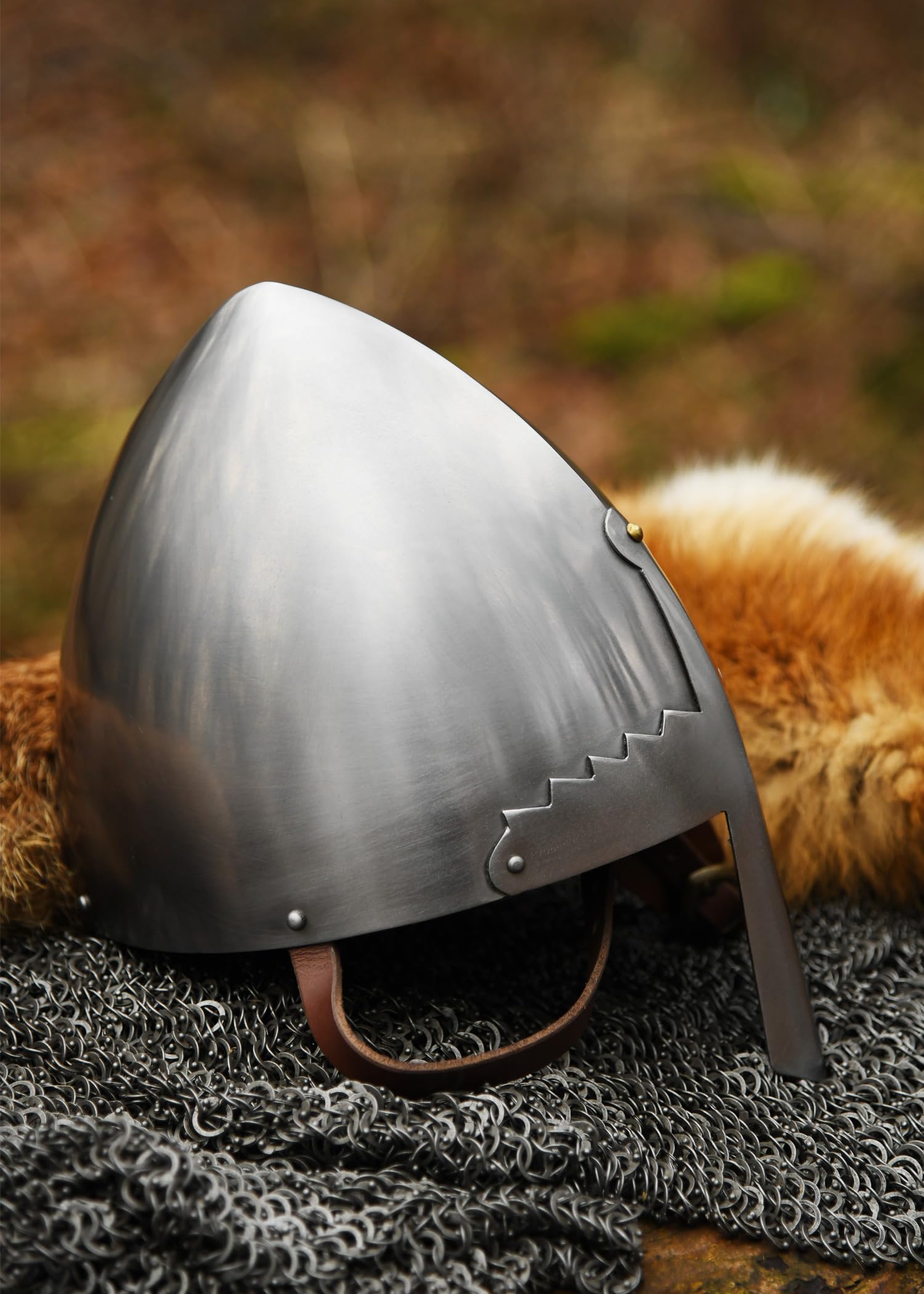 Battle-Merchant Normannenhelm St. Wencelas, 1 mm Stahl, Nasalhelm