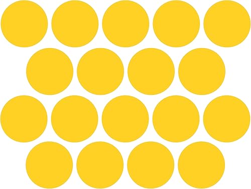 LiteMark Calcomanías de vinilo extraíbles con acabado mate amarillo de 3.5 pulgadas, ideales para suelos, techos, paredes y la mayoría de