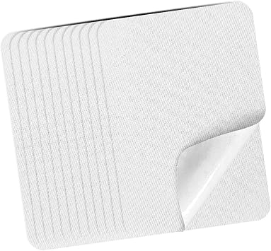 AXEN 12 Pieces Iron on Fabric Patches for Clothing and Pants Repair, 100% Cotton Sewing Repair Patches, Pure White