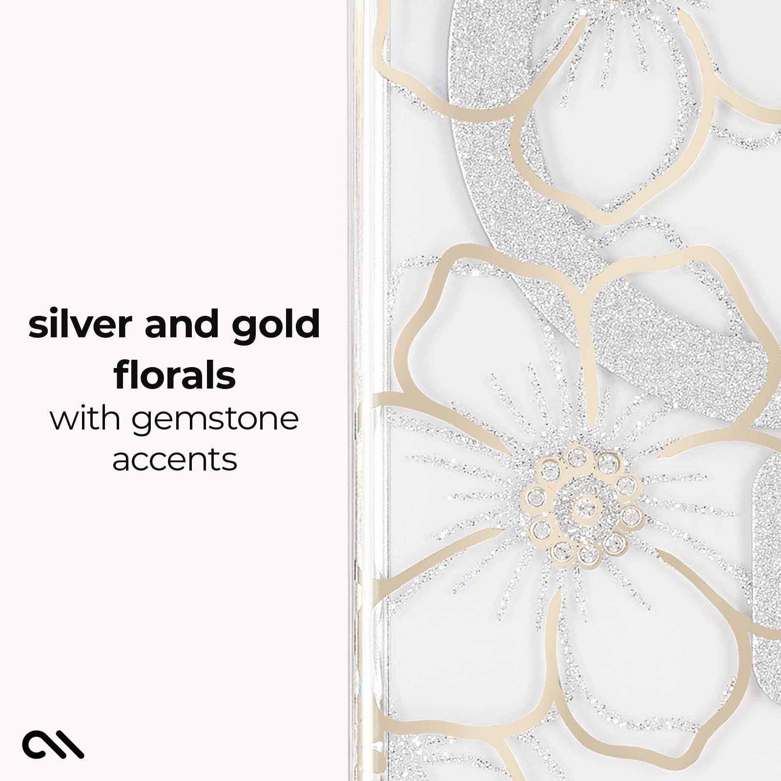 Case-Mate Étui pour Samsung Galaxy S26 [Chargement magnétique et sans Fil] - Coque de téléphone à Fleurs Scintillantes Mignonnes avec Protection Contre Les Chutes de 3,7 m - Coque de téléphone