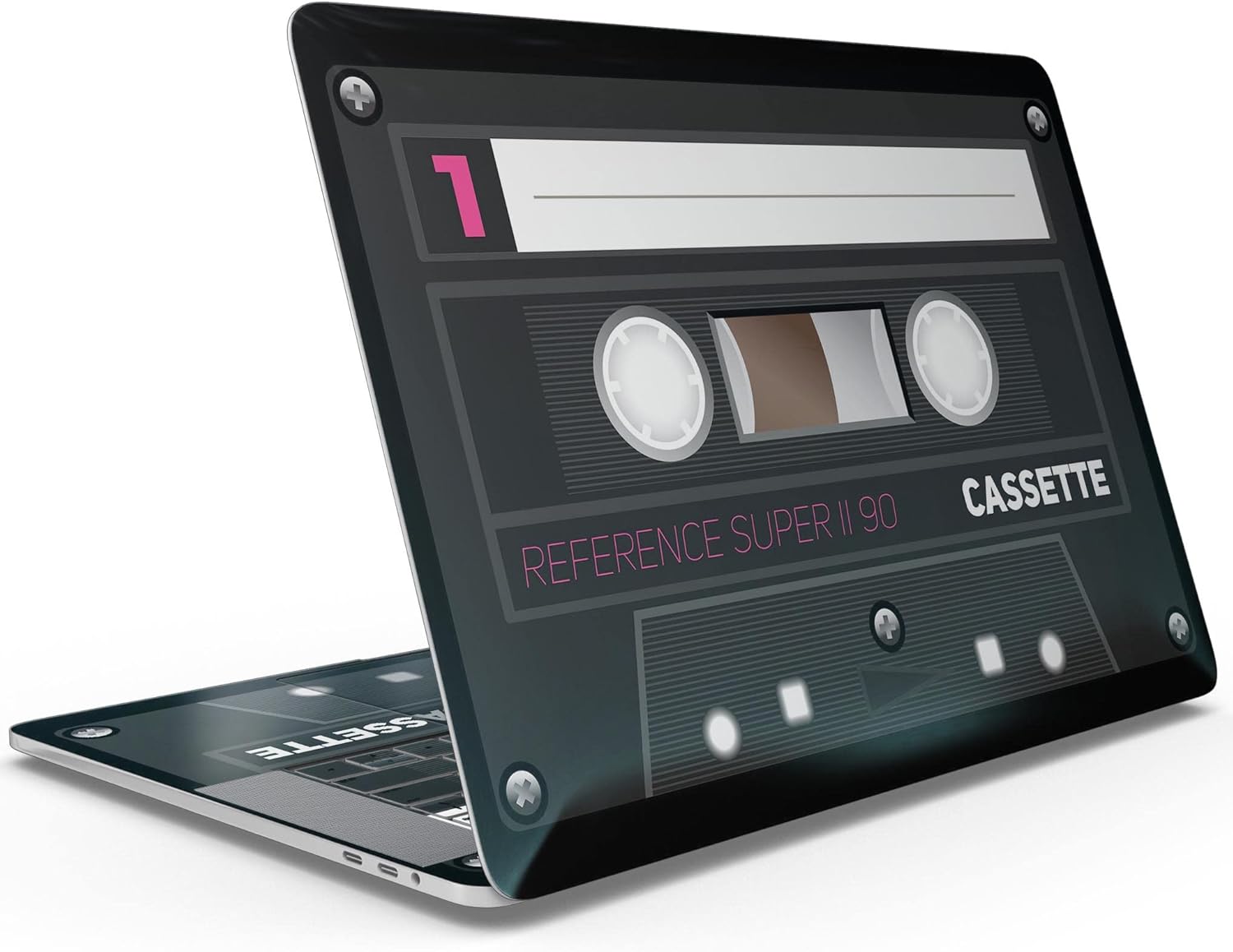DesignSkinz - Vintage Retro Audio Cassette Tape V3 - Full-Body Wrap Protective Decal Skin Kit Compatible with MacBook 14" Pro M1 (A2442)