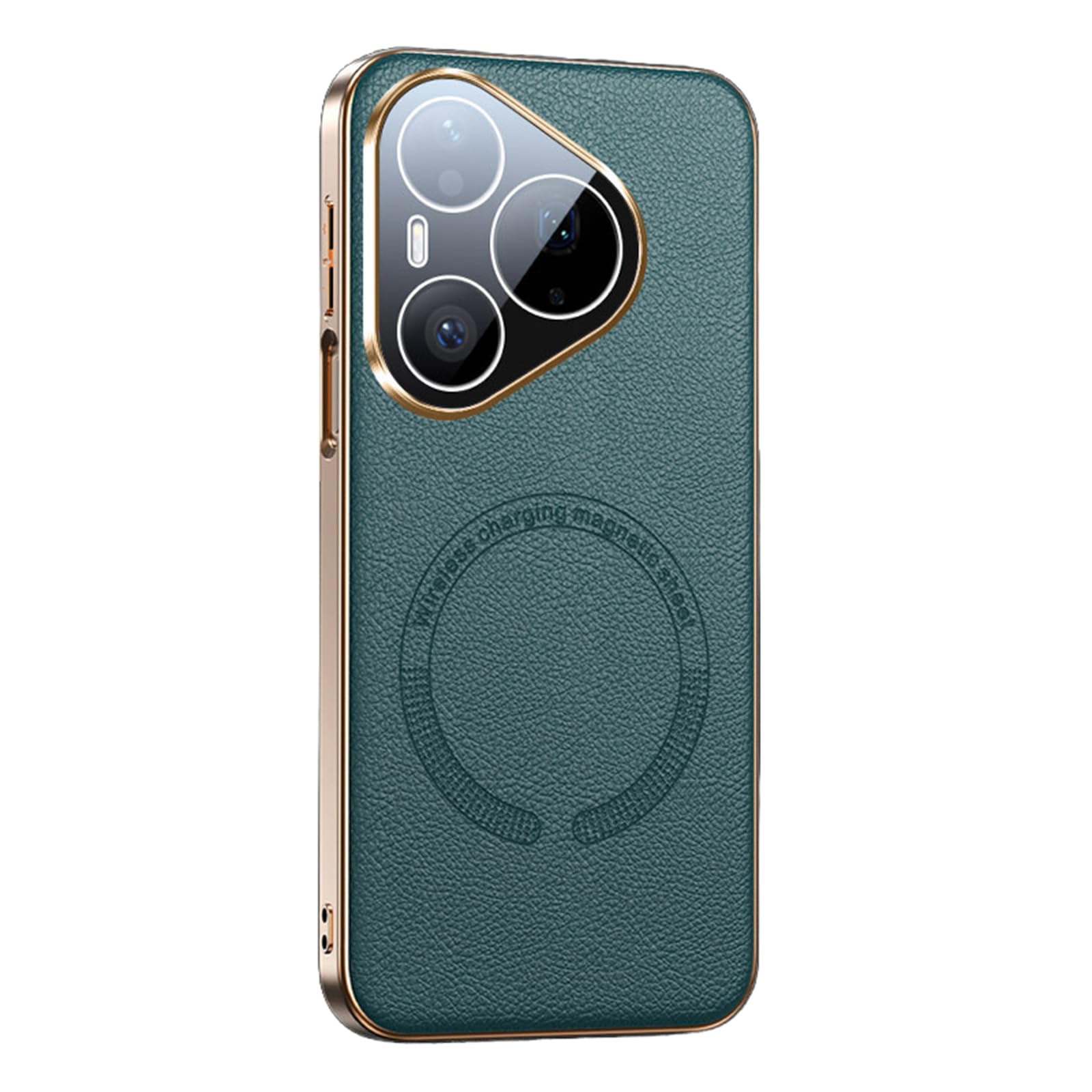 MFAOSHI Leather Case for Huawei Pura 90 Pro Max/90 Pro/90, Slim Luxury Business Electroplated Case All-inclusive Lens Protection Cover