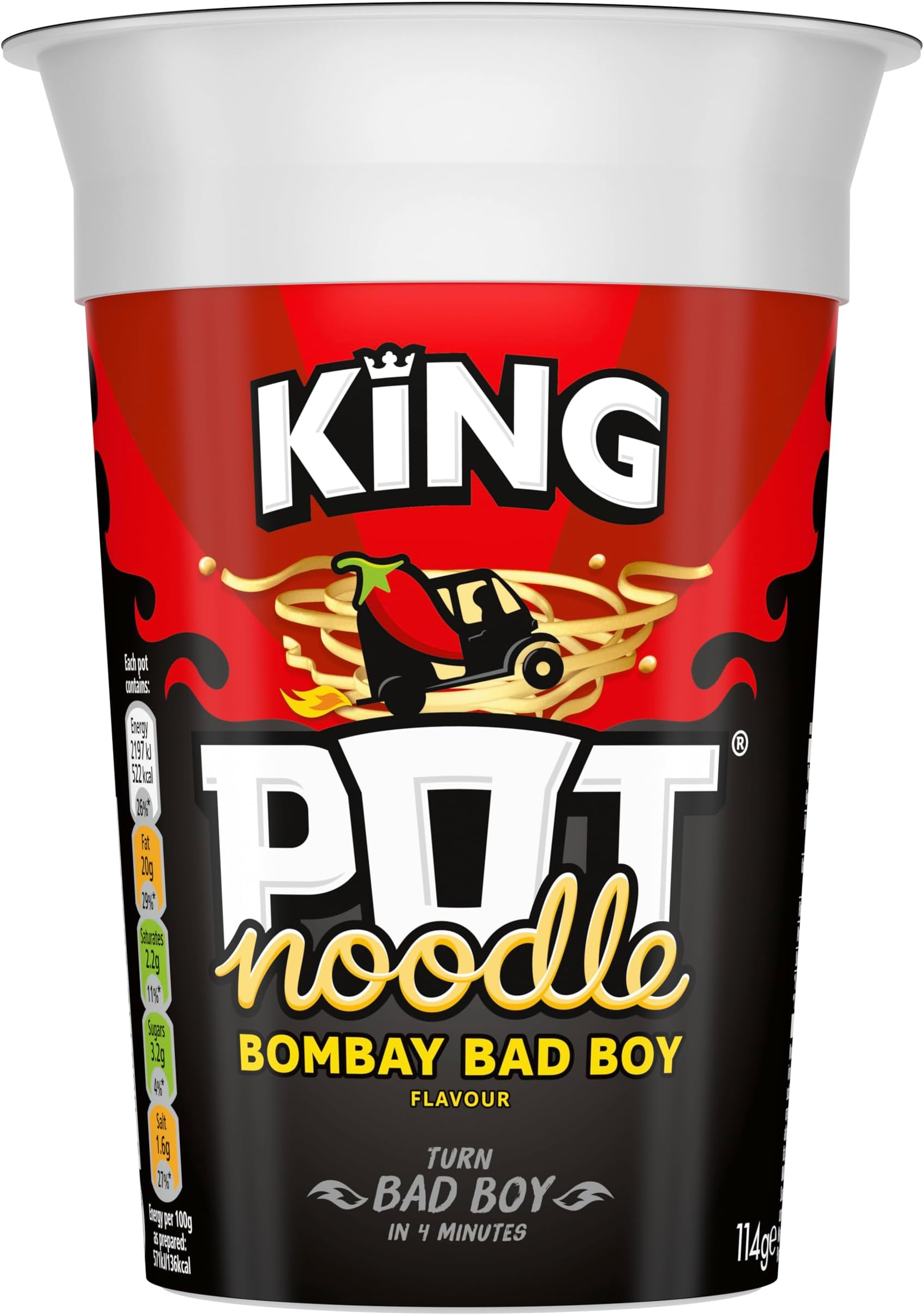 Bombay Bad Boy King Pot Vegetarian quick to make noodles Instant Noodle 114 g