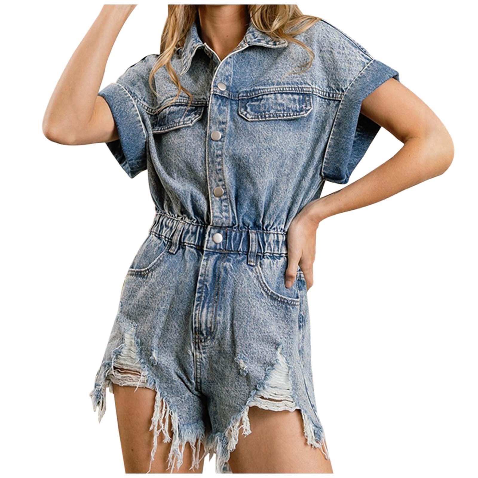 Genérico Mono Deportivo Mujer - Mono Negro Mujer - Mono Informal De Verano con Bolsillo Y Lunares Florales para Mujer Elegante Y Cómodo para Usar Todo El Día