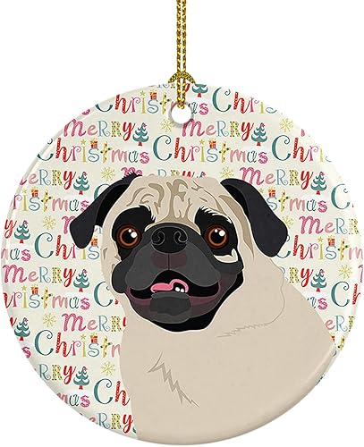 Miniatura 10 de Caroline's Treasures Adorno navideño de husky siberiano en blanco y negro #2 de cerámica para árbol de Navidad, decoración colgante para el hogar,