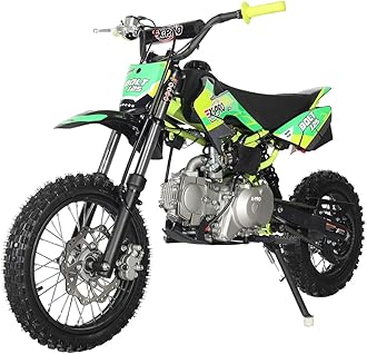 Bolt 125 Dirt Bike with Automatic Transmission, Electric Start, Big 14"/12" Tires! (Green)