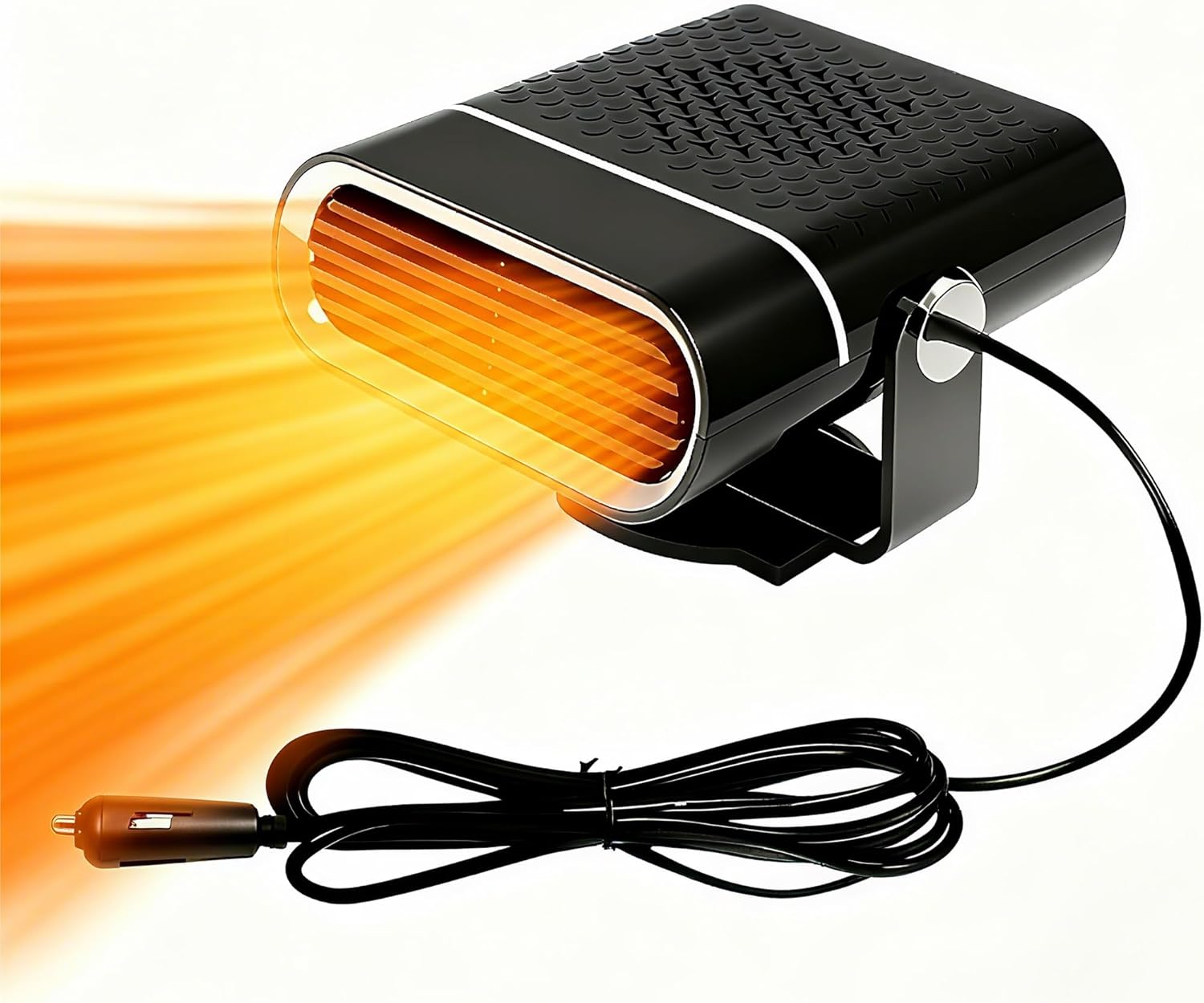 Calentador de coche de 12 V 150 W – Ventilador de calefacción y refrigeración 2 en 1, descongelador y desempañador, giratorio de 360, calentador de