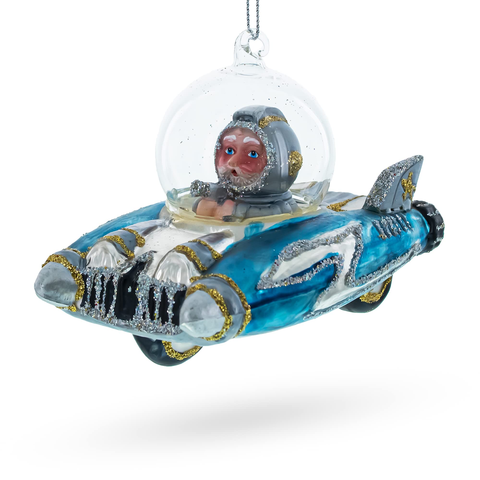 Voiture de course en verre Décoration de Noël rétro BestPysanky