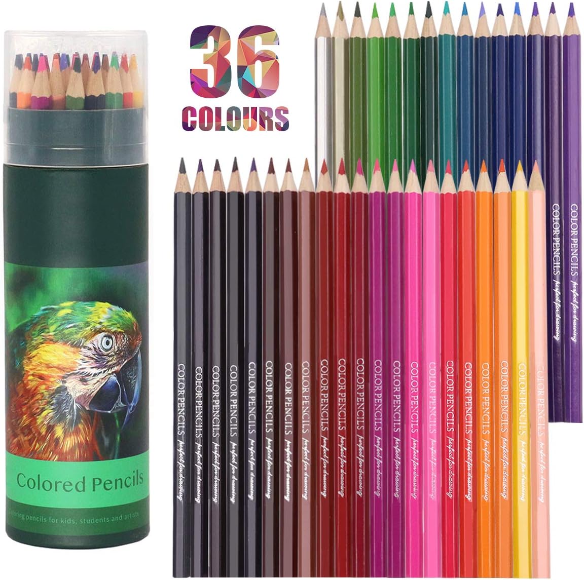 Colouring Pencils, 24 Pcs Professional Coloured Pencils Drawing Pencils, Oil-based Artist Pencil Set, No Wax, Ideal for Sketching, Doodling, Painting, Writing, Pre-sharpened… : Office Products