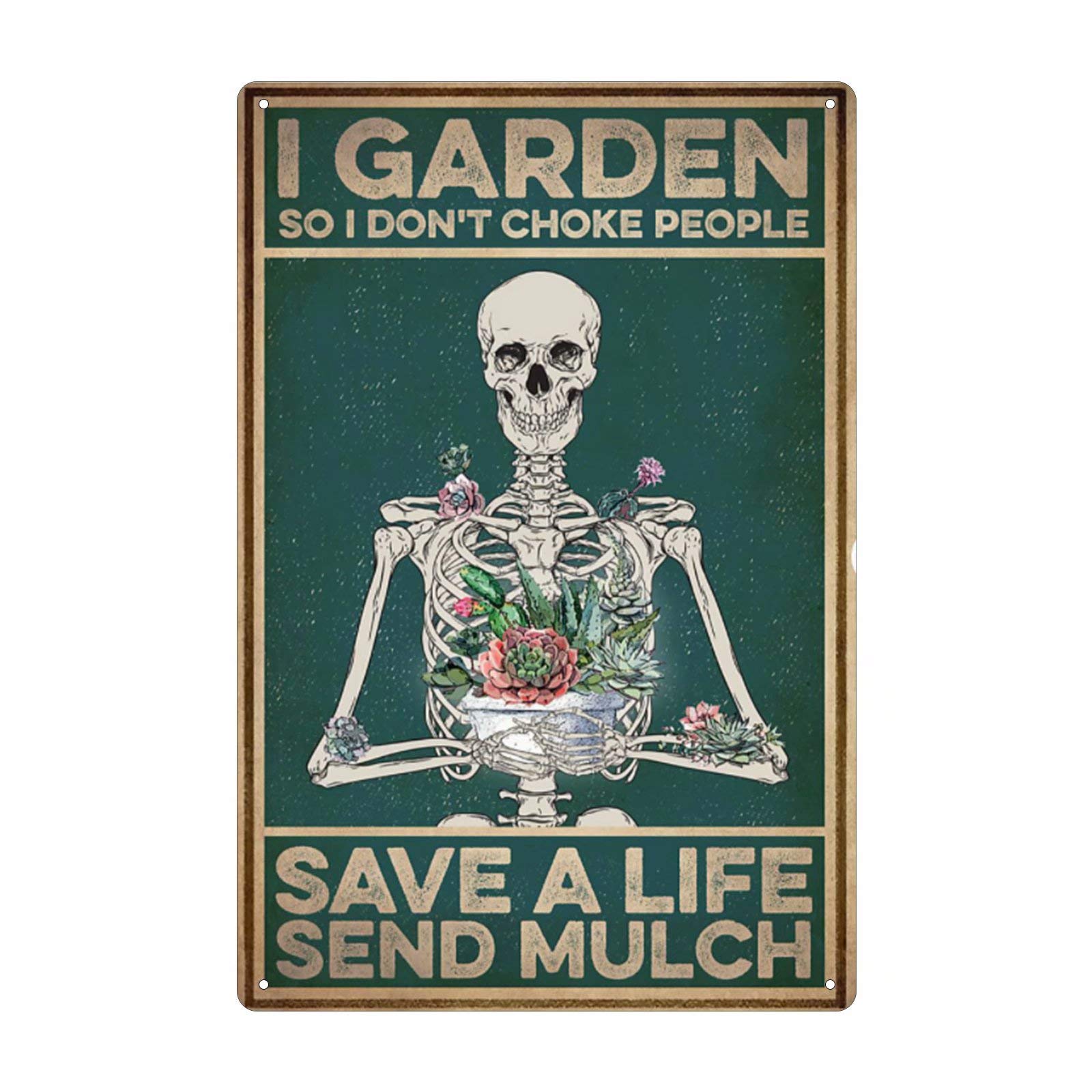 Targa In Metallo Retro 'Save A Life Send Mulch' - Poster In Latta Per Bar, Pub, Garage - Dimensioni 20,3 X 30,5 Cm - Decorazione Da Parete Vintage - 4