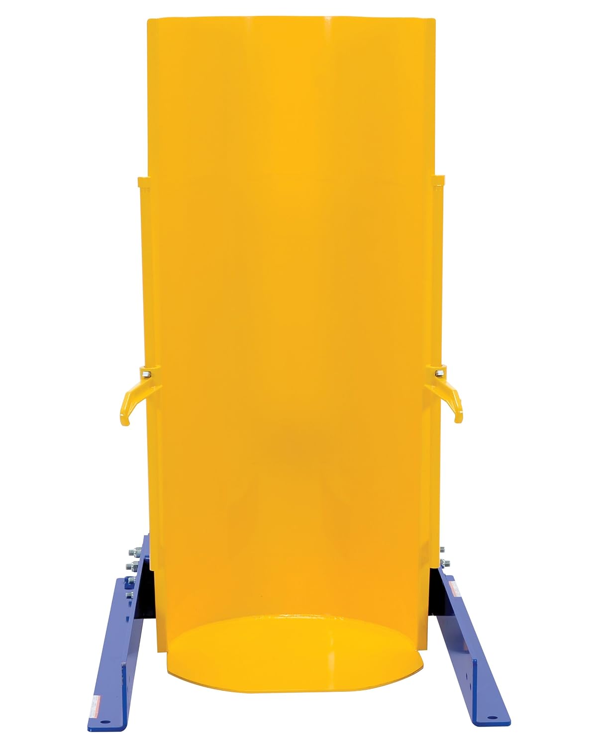 Vestil HDD-36-7-S Steel Stationary Hydraulic Drum Dumper 36 In. Dump Height 750 Lb. Capacity Blue / Yellow