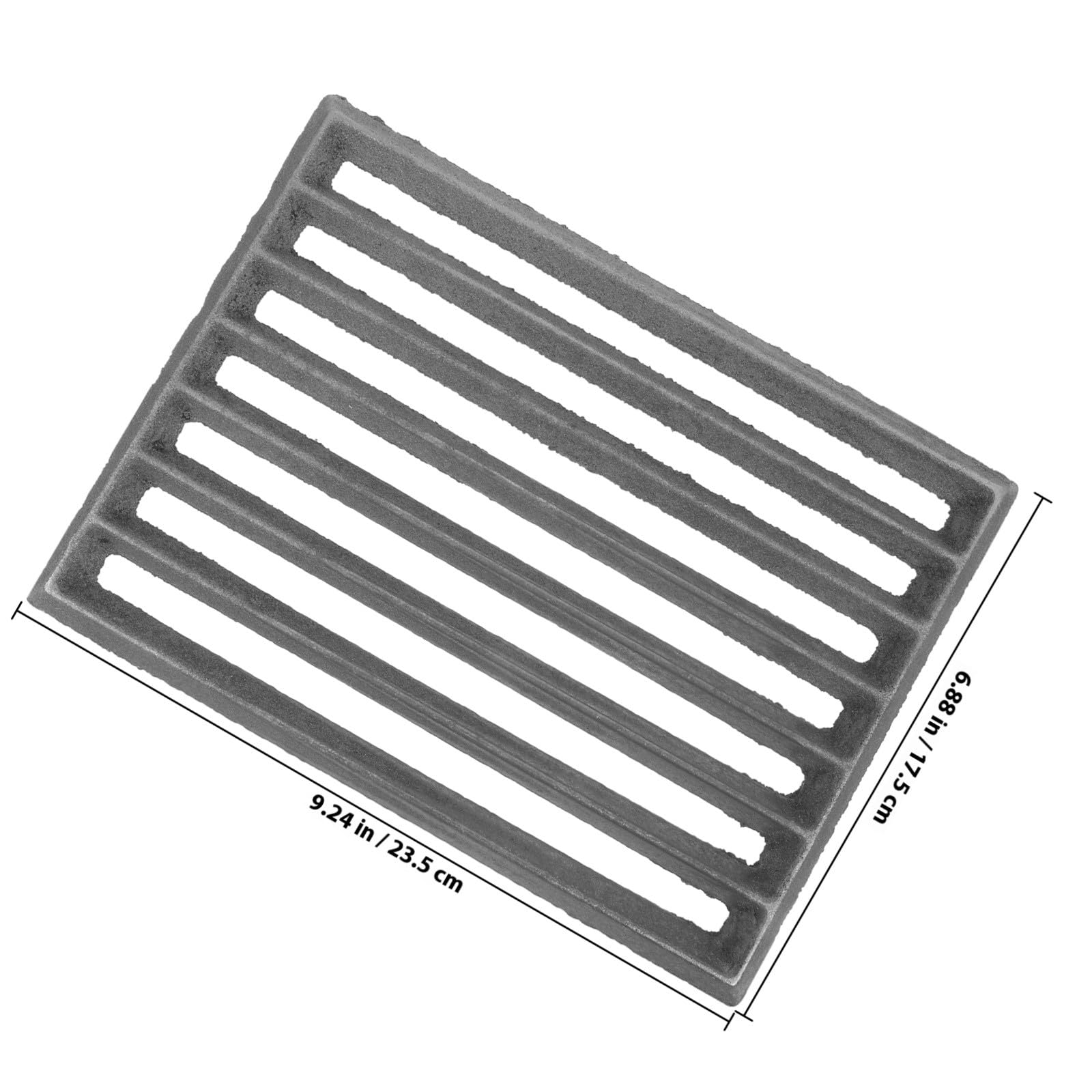 Schwarzer Rechteckiger Gusseisen Holzkohlerost für Vielseitiges Grillzubehör Optimiert Wärmeverteilung für Outdoor Grill und Camping