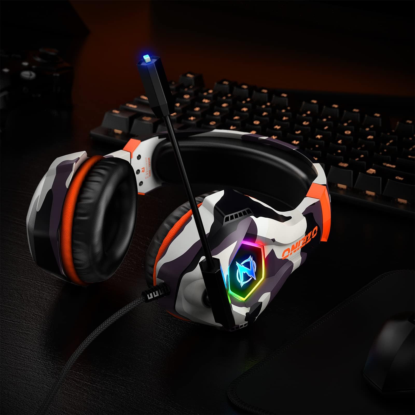 Auriculares para Videojuegos para PS4 PS5 PC, Sonido Envolvente 3D con micrófono con cancelación de Ruido, Auriculares para Xbox One Switch Mac Laptop