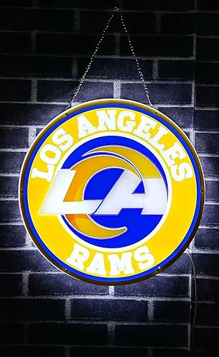 Miniatura 2 de Queen Sense 16"x16" para Los Ángeles Sports Team Ram 3D LED Neon Sign Light Vivid Printing Bar Bar Pub Decoración Lámpara AT117LARLALLED3D