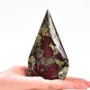 Black Red Agate Healing Crystal Drop Shaped Quartz Wand Tower 1.1-1.5 LBS