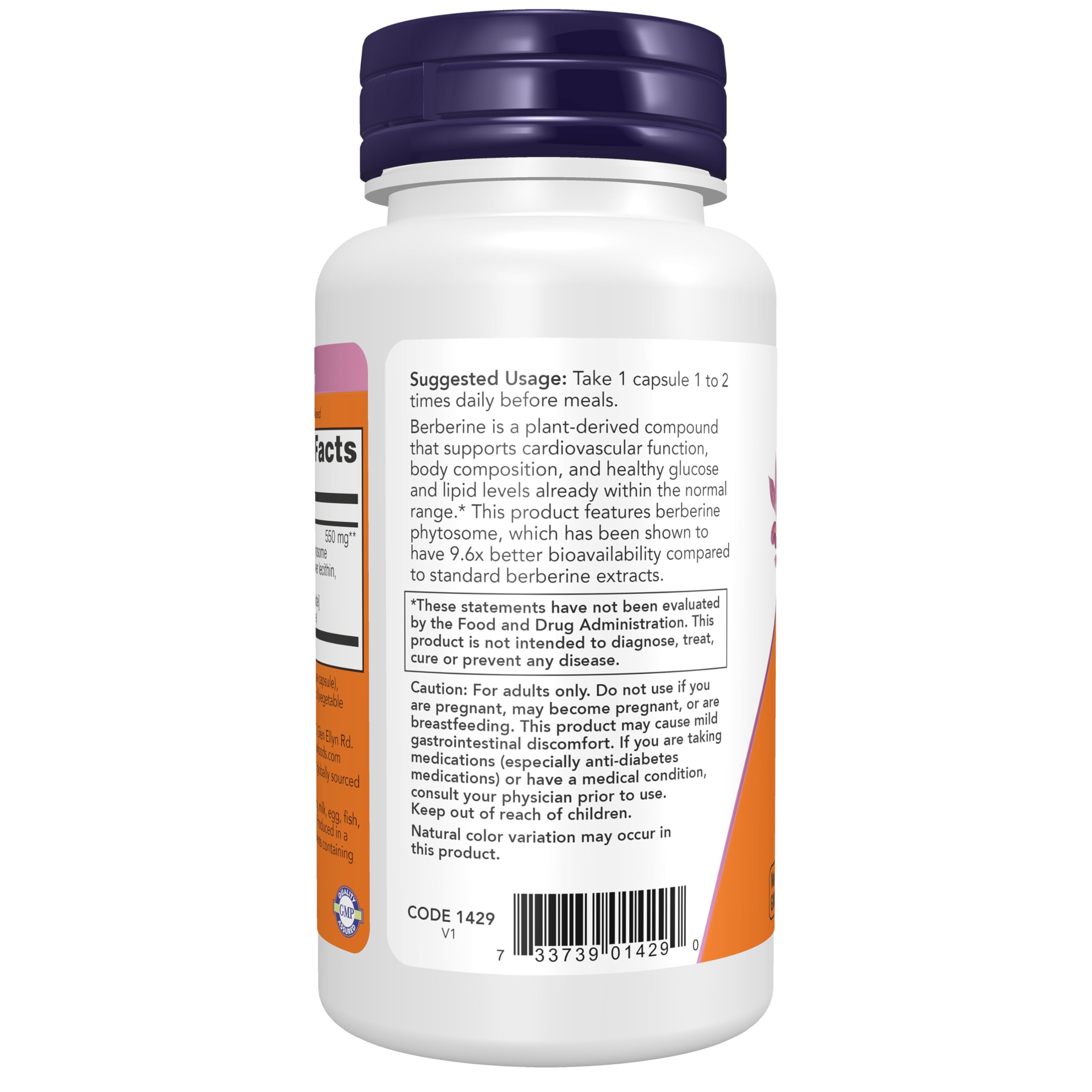 Now Foods Berberine Phytosome, Supports Glucose Metabolism*, 60 Veg Caps — Amazon image 3