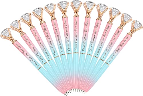 FwSYouMAI 1 bolígrafo de diamante con cristal, bolígrafos personalizados a granel con grabado sin nombre, bolígrafos de diamante personalizados,