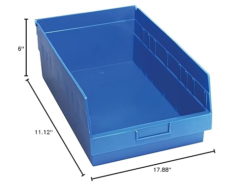 Miniatura 2 de QUANTUM STORAGE SYSTEMS QSB210BL STORE-MORE - Organizador de piezas, cubos azules de 18 pulgadas de largo x 12 pulgadas de ancho x 6 pulgadas de