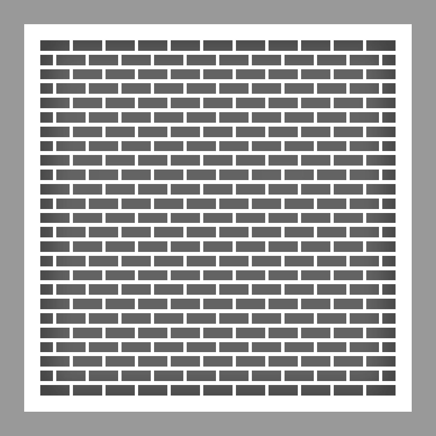 Brick Wall Pattern #3 Stencil - Choose a Size (36"x36") - Laser-Cut Reusable Plastic