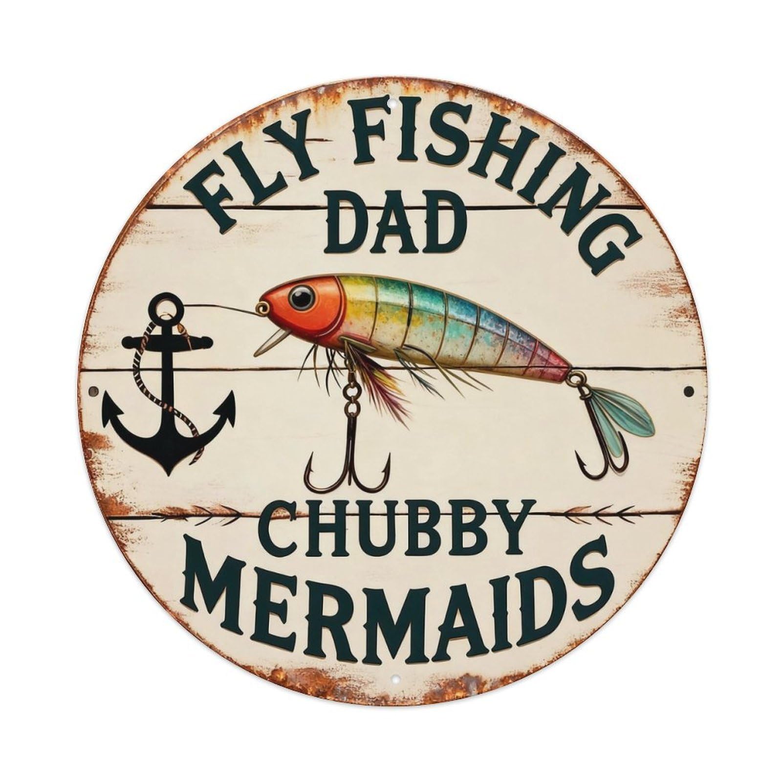 Fly Fishing Sign Metal Tin Sign Plaque
