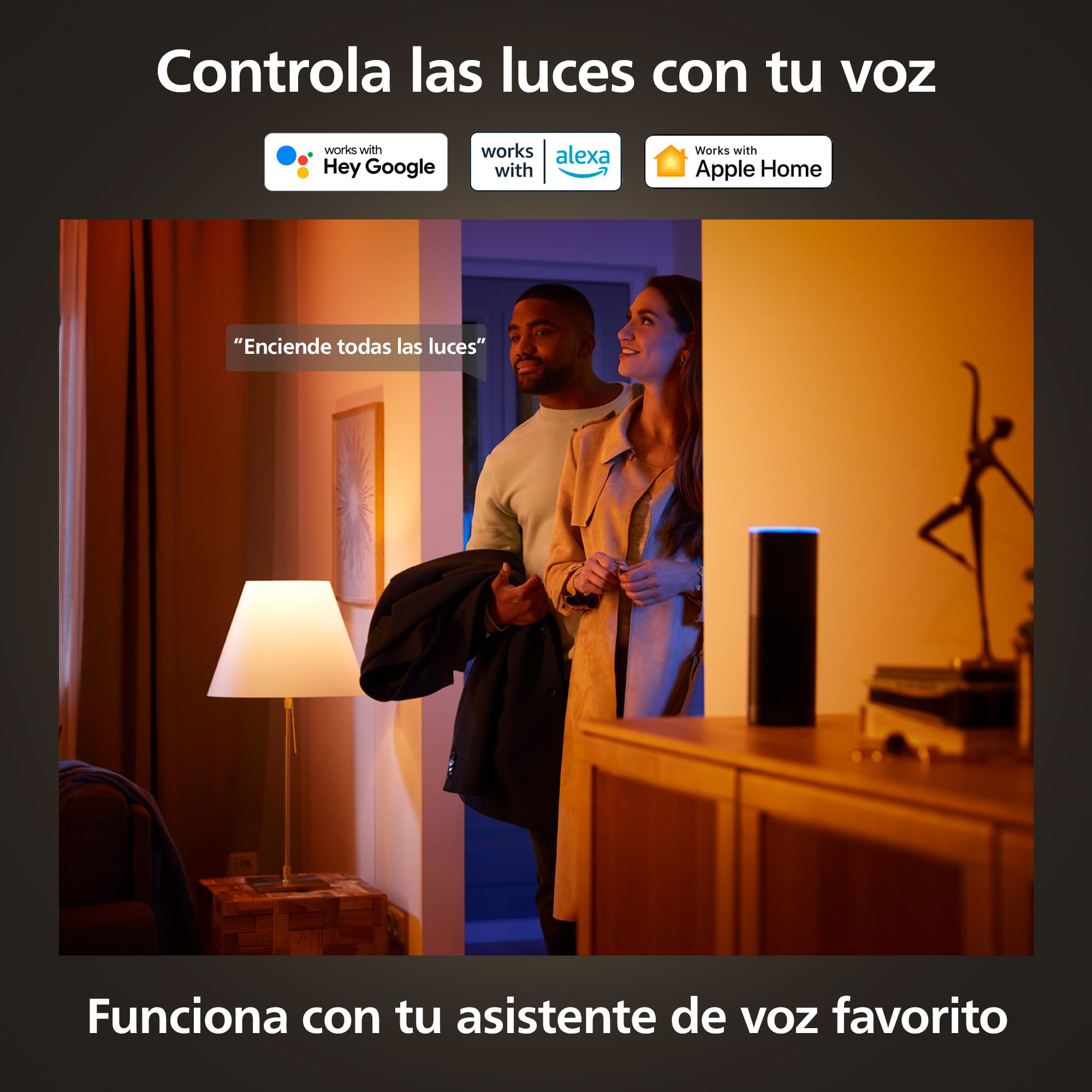 Philips Hue Downlight Slim, 170 mm, downlights inteligentes, luz blanca y de color, compatible con Bluetooth, control por voz con Alexa, Apple Home y Google Assistant, en negro