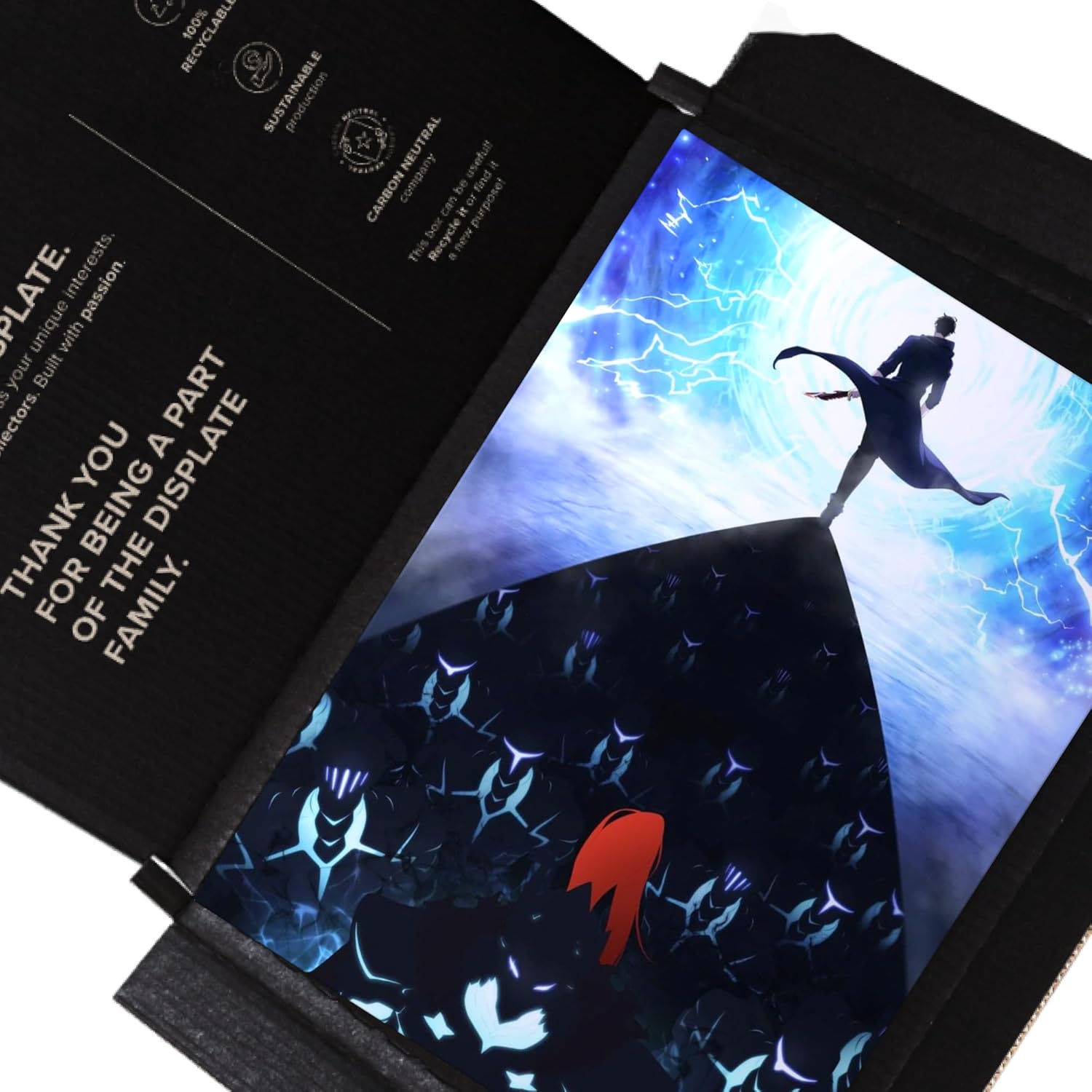 Displate Metal Poster Solo Leveling - Ani-May Exclusive - Sung Jinwoo - Metal Sign Anime Series - Collectible Gift - Premium Wall Decorations Room Decor Gifts Movie Posters - 12.6x17.7 in