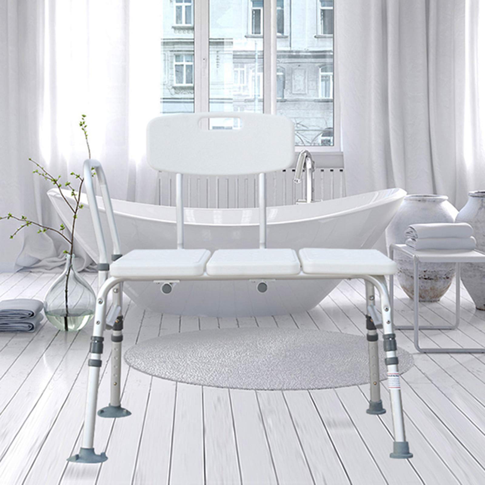Silla de Ducha para Bancos de Ancianos Elevadores de Bañera de Altura Ajustable para Personas Mayores y Discapacitados Ayudas de Ducha Asiento de Ducha Taburete de Ducha con Brazos