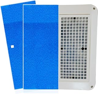 6''x 14” RV AC Filter Air Filter Unit Compatible for-Coleman Mach Air Conditioner - 2 Pack Replacement RV Filter Merv 6 AC Unit with Center Square Hole for Camper Motorhome Grille Vent, Blue