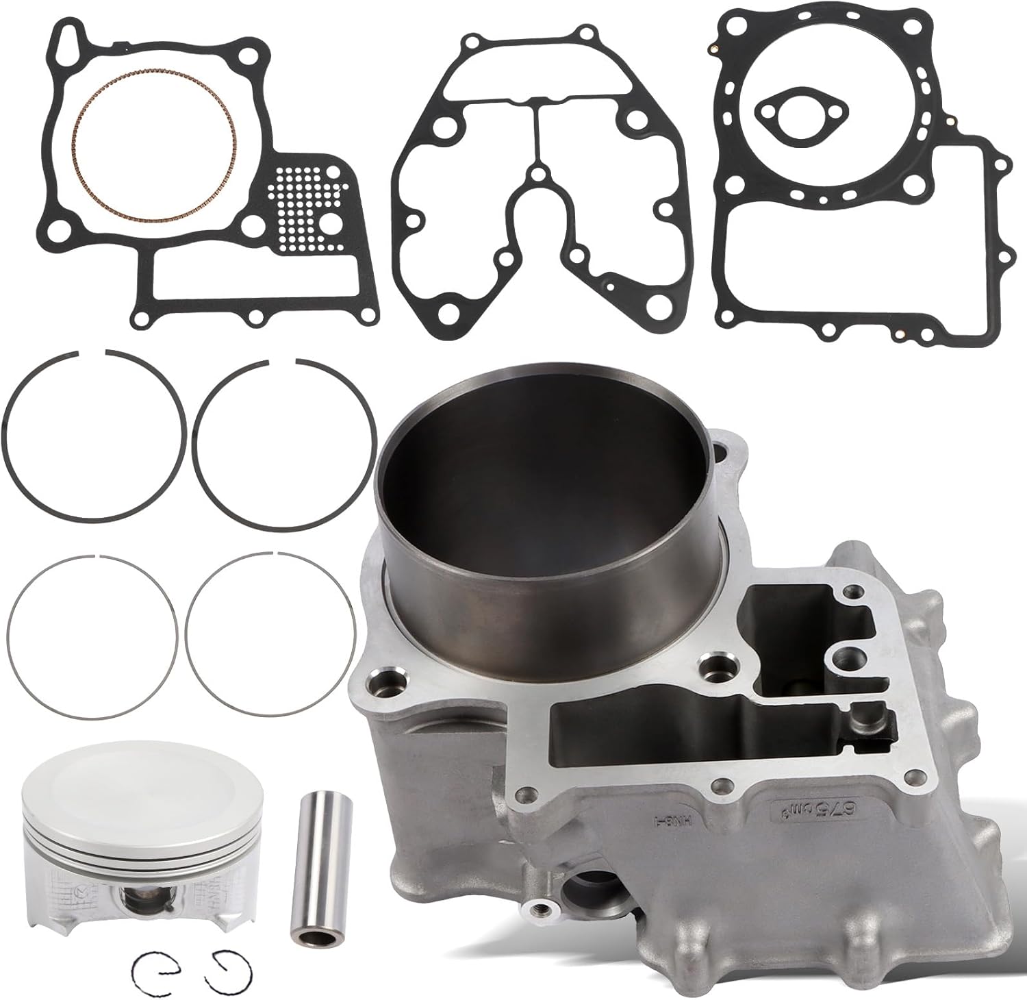 Cylinder Piston Gasket Top End Kit 12100-HN8-A60 13010-HN8-A61 Compatible with TRX680 MUV700 SXS700 SXS 700 Pioneer 2014-2021 After-Market Parts