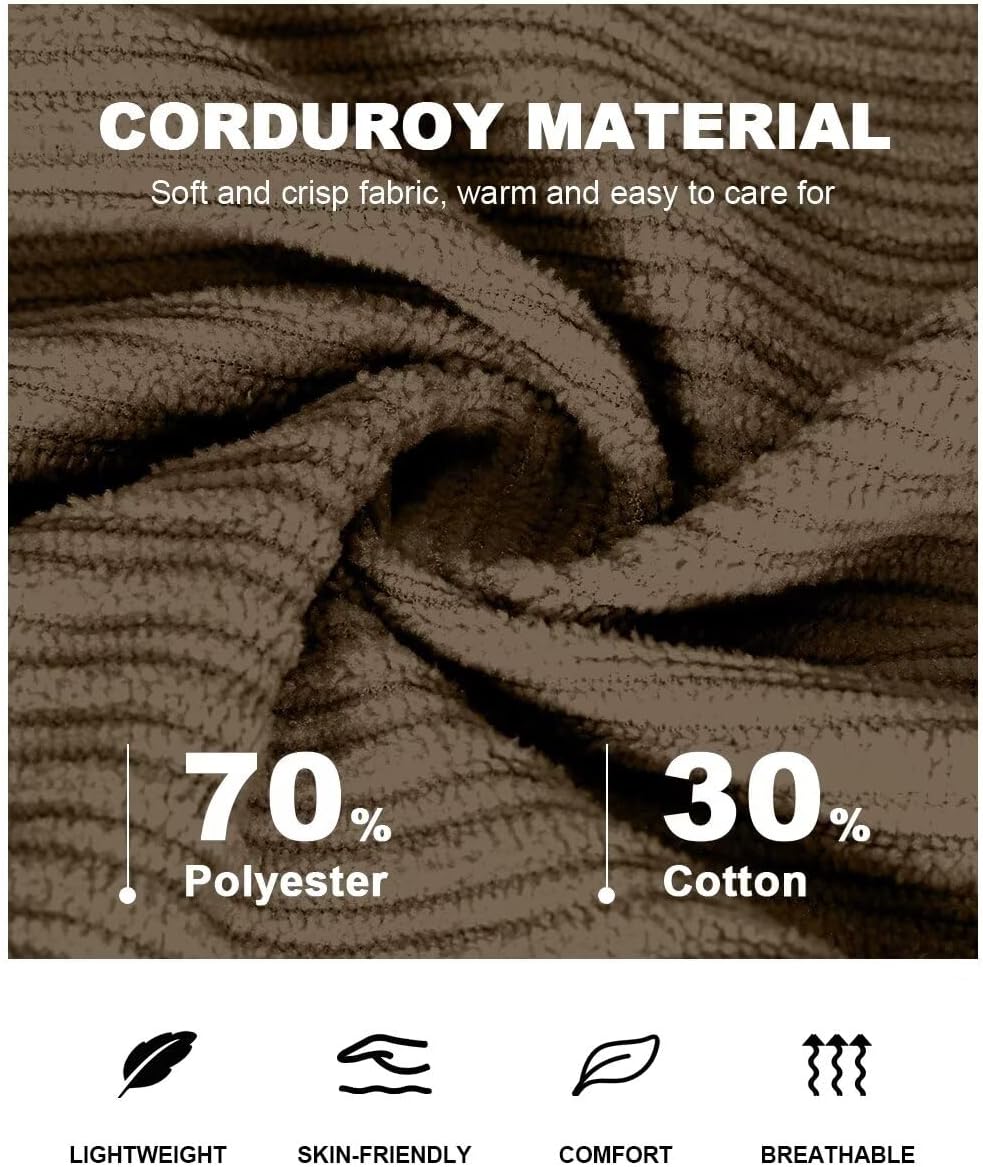 Corduroy Mens Suits Slim Fit Suit 3 Piece Retro Velvet Blazer Jacket Vest Pants Set Formal Wedding Prom Tuxedos for Men
