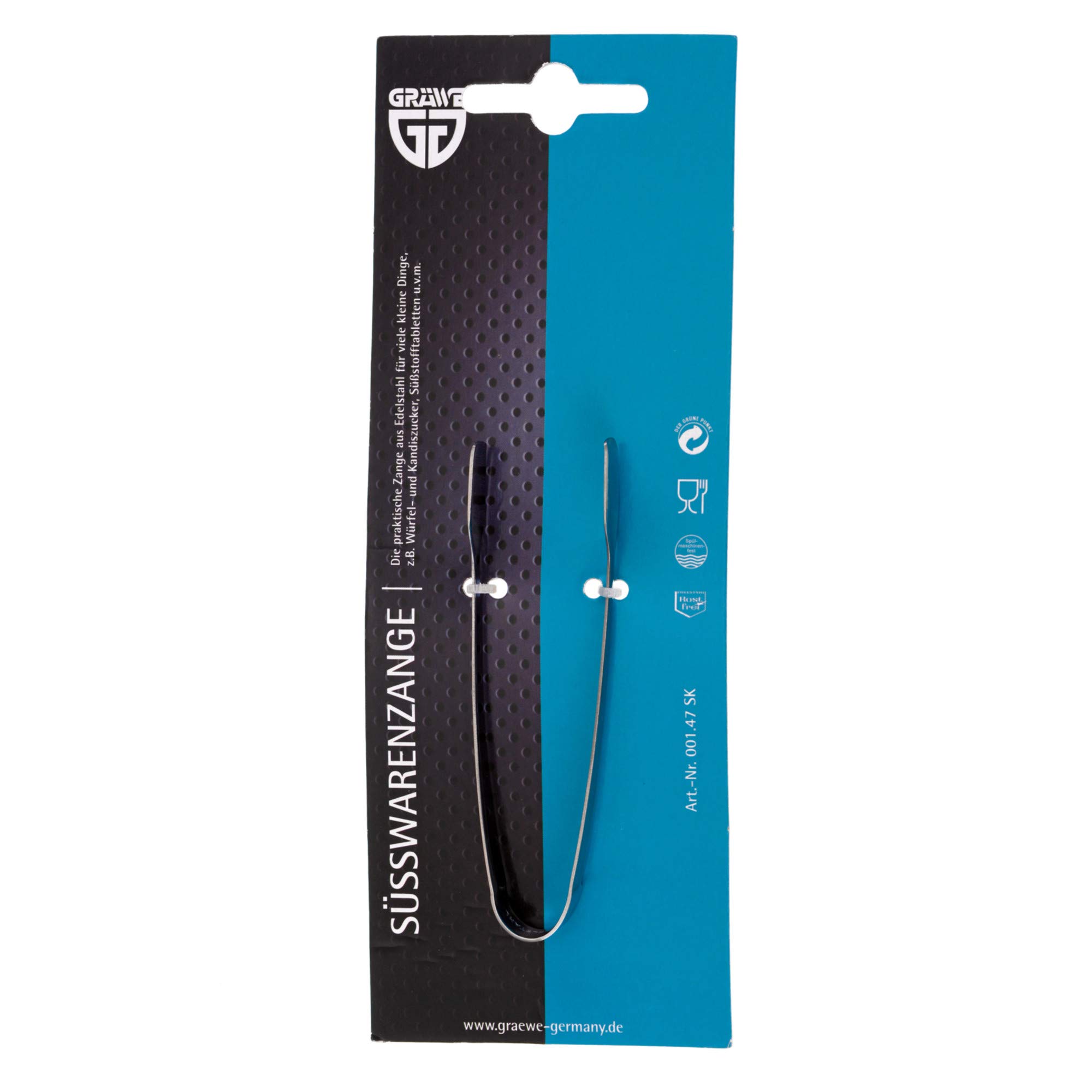 GRÄWE Serie Königstein - Pinzas para azucarillos, Acero Inoxidable