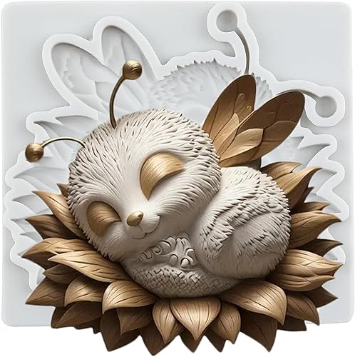 Lingzhi Molde de silicona para fondant de abejorros para decoración de pasteles, decoración de cupcakes, chocolate, caramelo, azúcar, goma de