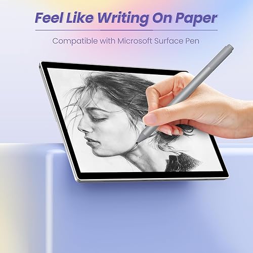 Vista 14 de MoKo Protector de pantalla mate PET para Microsoft Surface Pro 10 2024 / Surface Pro 9 de 13 pulgadas 2022 / Pro 8 2021 / Pro X, escribe, dibuja