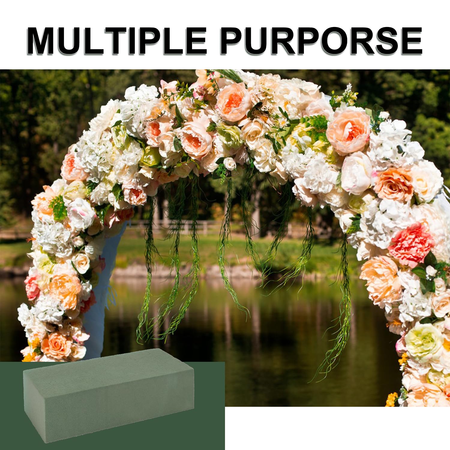 10 Stück Blumenschaumblöcke, vielseitiger Blumenschaum für kreative Arrangements und verbesserte Frische, perfekt für Hochzeiten, Zuhause, Büro und Gartendekorationen (L x B x H): 20 x 8 x 6 cm.