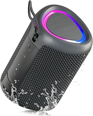 UOHHBOE Cassa Bluetooth Portatile Potente 15W Impermeabile Altoparlante Abbinamento TWS Speaker Bluetooth 5.3 15 Ore Distanza di Connessione di 30m Luce LED AUX e TF per Viaggi, All’aperto e Feste