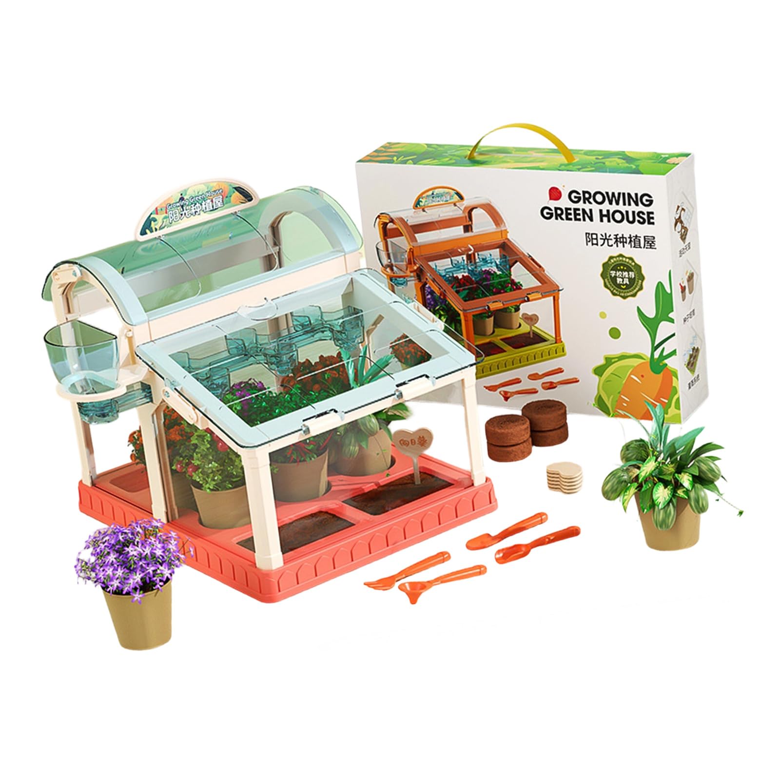 Transparency Kids Gardening House Built From Sturdy Acrylic for Outdoor Plant Growth Family Activity Set