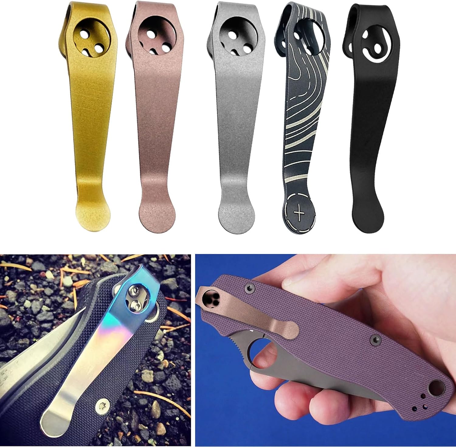 Alloy Knifee Back Clip Pocket Clamps Folding Knifee Grip Making Accessories Parts