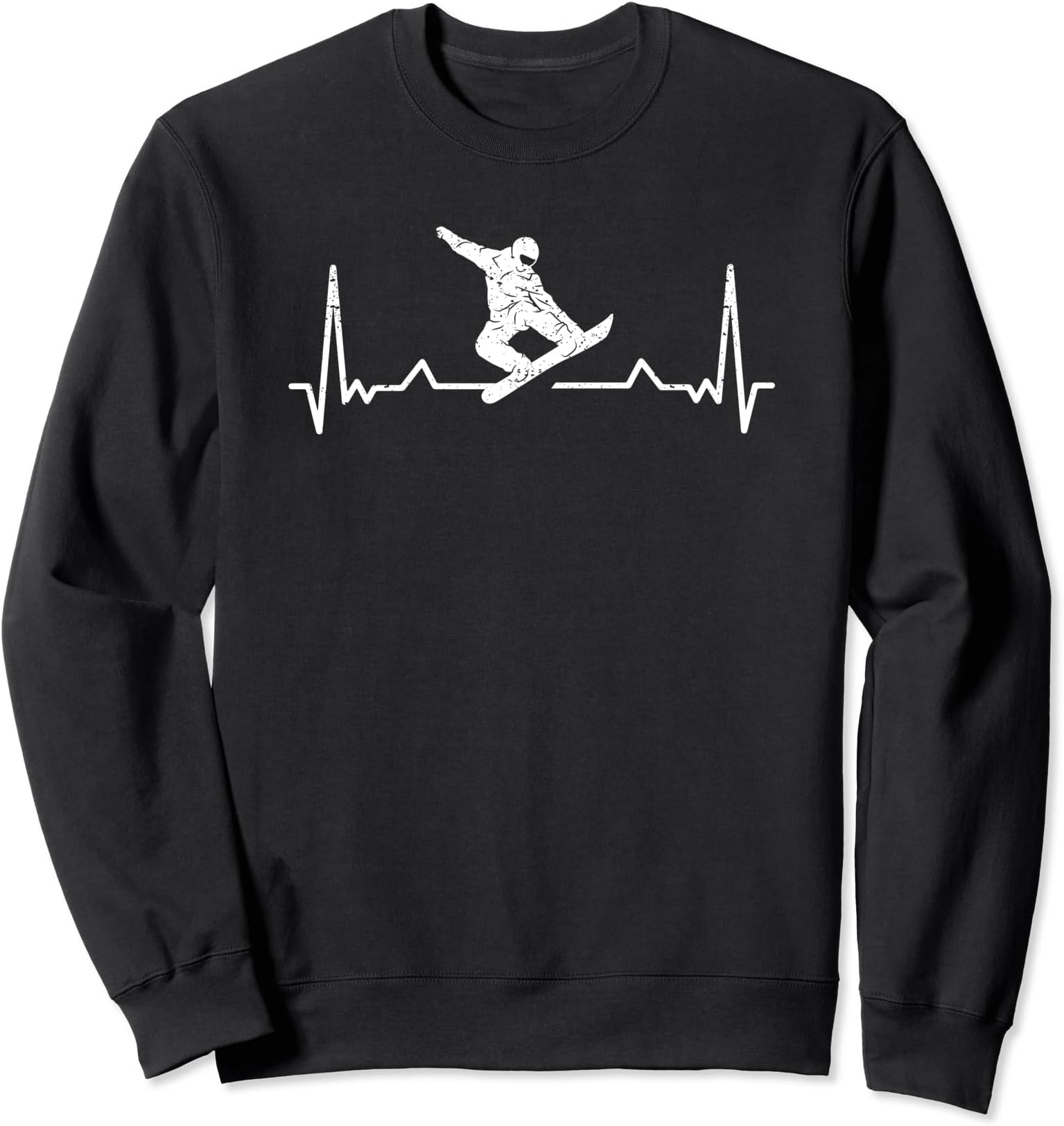 Snowboarding Heartbeat Snowboard Pulse Snowboarder Mountains Sweatshirt