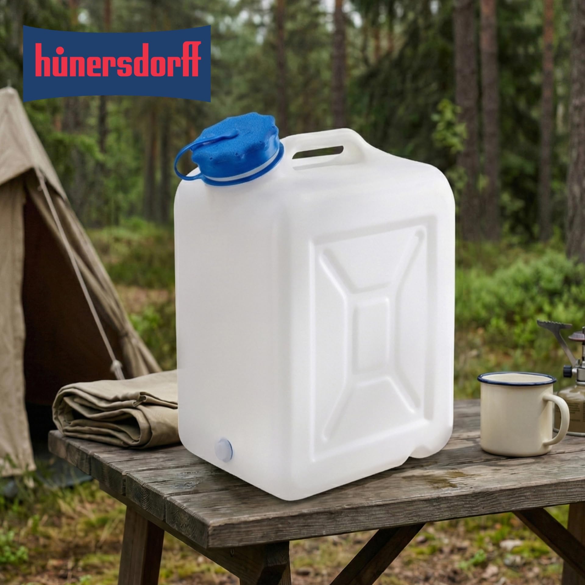 Hünersdorff GmbH Bidón de cuello ancho 31 L, PEAD natural, con protección UV