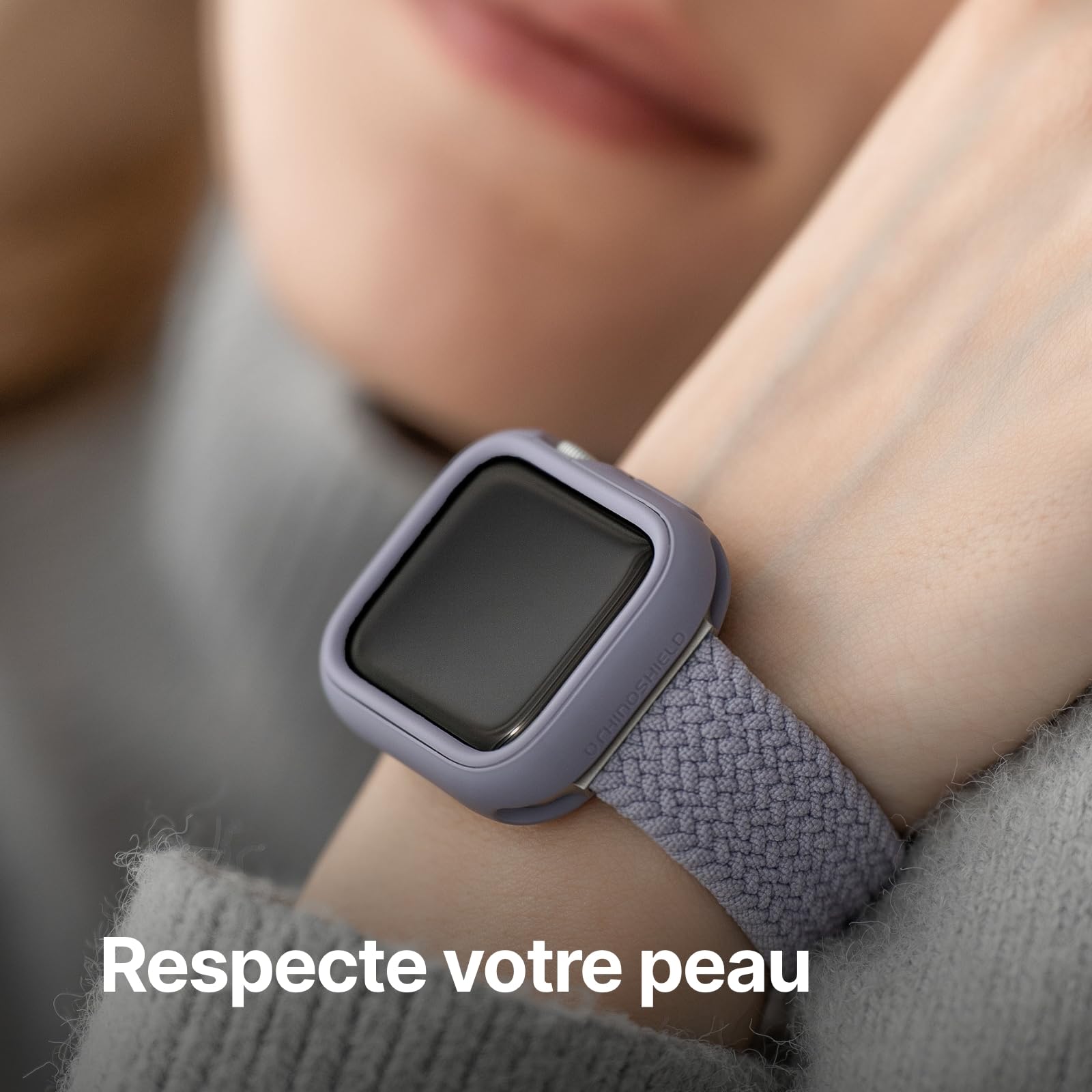 RhinoShield Bracelet Tressé pour Apple Watch Series 11/10 (42mm) + Series 9/8 / 7 (41mm) + Series 6/5 / 4 / SE 3 / SE 2 / SE (40mm) + Series 3/2 / 1 (38mm) | Doux et Extensible