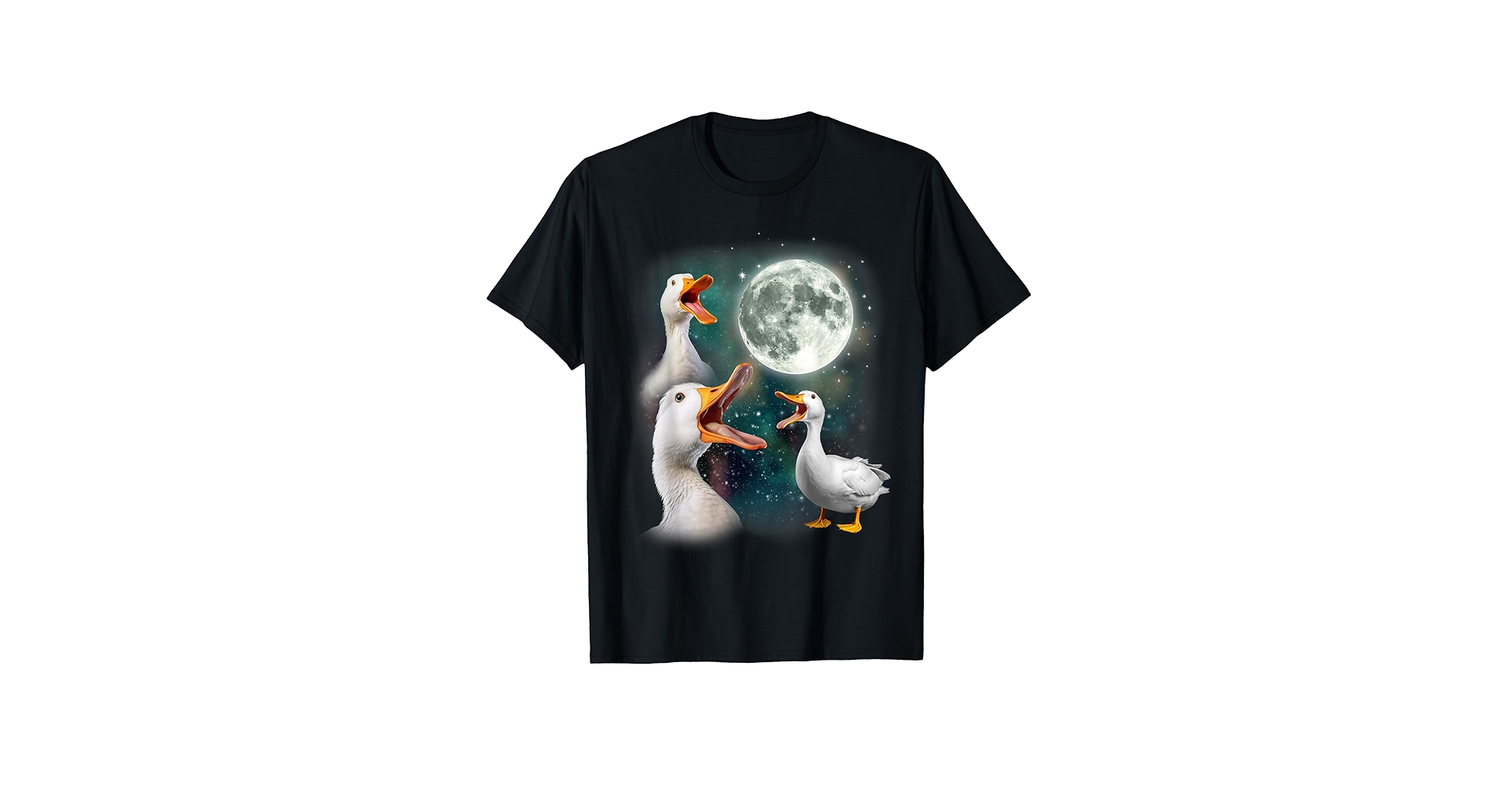 Amazon.com: 3 Ducks Howl At Moon | Funny Weird Cursed Pekin Duck
