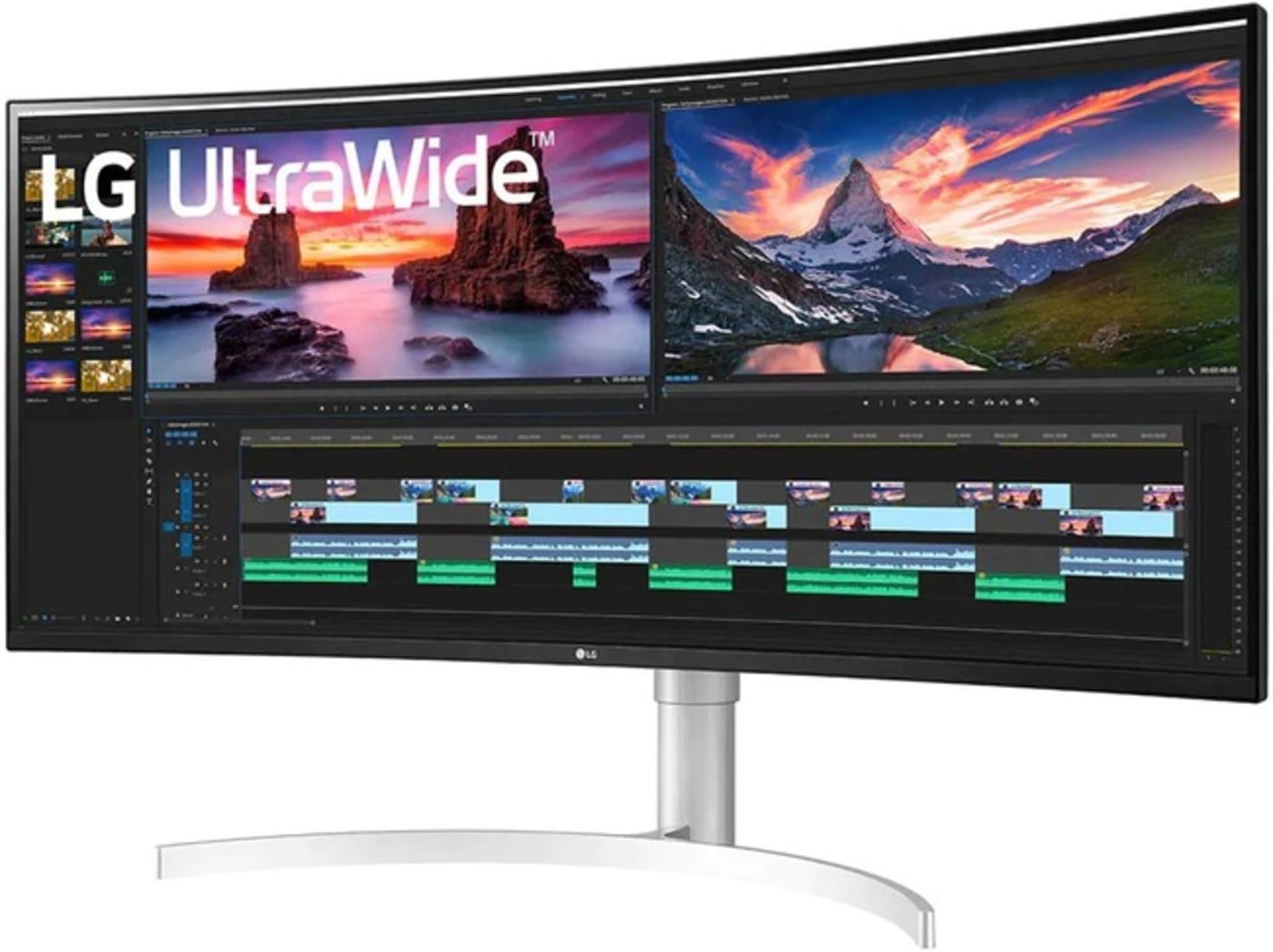 LG 38” 38BN95C-W QHD+ Nano IPS Curved UltraWide™ Monitor (3840x1600) with Thunderbolt™ 3 Port, 1 ms Response Time, 144 Hz Refresh Rate, DisplayHDR™ 600, Black Stabilizer & Dynamic Action Sync